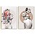 Placas MDF Mulher Floral Abstrata Decorativa Duas Unidades A4 - Imagem 1