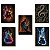 Kit 5 Placas Decorativas Guitarras Arte Música MDF A4 - Imagem 1