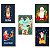 Kit 5 Placas Decorativas Natal Renas Papai Noel A4 MDF - Imagem 1