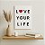Placa MDF Frase Love Your Life Minimalista Parede Moderna A4 - Imagem 3