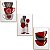 Kit 3 Placas MDF Cozinha Taças Xícaras Vermelho A4 Decor - Imagem 1