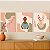 Kit 3 Placas Decorativas MDF Abstrato Feminino Boho Chic A4 - Imagem 3