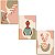 Kit 3 Placas Decorativas MDF Abstrato Feminino Boho Chic A4 - Imagem 1