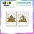 Kit 2 Placas MDF Mármore Dourado Paz Resiliência A4 Decor - Imagem 2