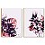 Kit 2 Placas MDF Abstrato Floral Rosé Moderno Parede A4 - Imagem 1