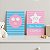 Kit 2 Placas MDF Infantil Bem-Vinda Rosa Azul Quarto Tam A4 - Imagem 3