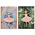 Kit 2 Placas MDF Infantil Bailarinas Rosa Quarto Menina A4 - Imagem 1