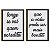 Kit 2 Placas MDF Frases Motivacionais Preto Cinza A4 Decor - Imagem 1