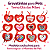 Kit 10 Gravatinhas Coração Pet Vermelho com Glitter - Imagem 3