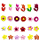 200 Adesivos Pet Flores Glitter - Banho e Tosa Profissional - Imagem 1