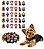 50 Adesivos EVA Travessos Halloween Pet Shop Banho e Tosa - Imagem 1