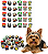 50 Adesivos EVA Medo Halloween Pet Shop Cão Banho e Tosa - Imagem 1