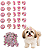 50 Adesivos EVA Outubro Rosa União Pet Shop Cão Banho e Tosa - Imagem 1