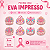 200 Adesivos EVA Outubro Rosa Apoio Pet Shop Cães Banho Tosa - Imagem 2