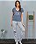12001 - Pijama t-shirt com calça com abertura no joelho - Imagem 1