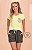 106699- Pijama shortdoll com bolso e manga amarelo - Imagem 1