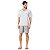 Pijama masculino com shorts cinza e blusa listrada Grey 12270031 - Imagem 1