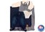 Saída Maternidade Jeans Luxo 5 peças: Calça Jeans, Body Executivo, Colete, Gravata borboleta e Manta - Imagem 3