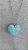 Colar coração facetado com ponto de luz (azul) - COL1251 - Imagem 1