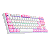 TECLADO MECANICO GAMER REDRAGON DAKSA BRANCO E ROSA COM SWITCH AZUL (K576WP-R PT BLUE) - Imagem 4
