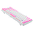 TECLADO MECANICO GAMER REDRAGON DAKSA BRANCO E ROSA COM SWITCH AZUL (K576WP-R PT BLUE) - Imagem 6