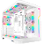 Gabinete Gamer Redragon Wideload Extreme Lunar White, Mid Tower, RGB, Vidro Curvado, ATX, Branco, Sem Fonte, Sem Fan, CA-605W - Imagem 1