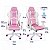 Cadeira Gamer MX5 Giratoria, Ajustável, 2D, Branco e Rosa, MGCH-MX5/PK - Imagem 5