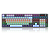 TECLADO MECANICO CAESURA RAINBOW PRETO, BRANCO E AZUL SWITCH DUST-PROOF BROWN K718GB-R - Imagem 1