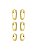 Brinco Trio Argolas Cravejadas Banho de Ouro 18K - Imagem 2