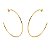 Brinco Argola 7 cm Banho de Ouro 18K - Imagem 2
