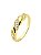 AnelTorcido Liso e Incolor Banho de Ouro18K - Imagem 2