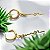 Brinco Argola Click Pingente Amor Banho de Ouro 18K - Imagem 1