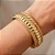 Pulseira Bracelete Croiaissant Liso Banho de Ouro 18K - Imagem 1