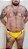 CUECA CANELADO AMARELA FRENTE SLIP ATRAS JOCK COM FAIXA LARGA PLUS SIZE - Imagem 1