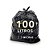 Saco De Lixo Preto 100 Litros 2,5 Micras 75x90cm Leve Com 100 Unidades - DNAC - Imagem 1