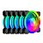 KIT 5 FANS 120MM T-DAGGER, RAINBOW, BLACK - T-TGF515 - Imagem 1
