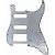 Escudo para Guitarra Strato HSS 1 Camada Estilo Aço Escovado Dolphin 7973 - Imagem 1