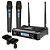Microfone Sem Fio UHF SKP UHF 600 Pro Dinâmico de Mão Duplo - Imagem 1