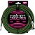 Cabo para Instrumento Ernie Ball 6082 5,5m Trançado Verde e Preto - P10-P10 - Reto-L - Imagem 1