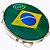 Pandeiro 10" ABS Branco Pele Bandeira do Brasil Izzo 3438B - Imagem 1