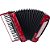 Acordeon 41 Teclas 120 Baixos Todeschini Super 6 Red com Bag YW827 120BS RED - Imagem 1