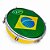 Tamborim 6" ABS Amarelo c/ Pele Bandeira do Brasil Izzo 3691AM-BRA - Imagem 1