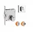Kit Puxador 1 Metro Cromado Em Inox + Fechadura Rolete Instaldos - Imagem 2