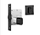 Kit Puxador 1 Metro Preto Em Inox + Fechadura Rolete Instalados - Imagem 2