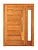Porta Pivotante Pavuna Com Visor Lateral - Madeira Maciça - Angelim - Imagem 1