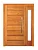 Porta Pivotante Horizontal Com Visor Lateral - Madeira Maciça - Angelim - Imagem 1
