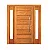 Porta Pivotante Horizontal Com Visor Lateral Duplo - Madeira Maciça - Angelim - Imagem 1