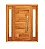 Porta Pivotante 713 Brotas Com Visor Lateral Duplo - Madeira Maciça - Angelim - Imagem 1