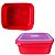 Pote Retangular de 5 Litros - Vermelho - Imagem 2
