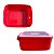 Pote Retangular de 3 Litros - Vermelho - Imagem 2